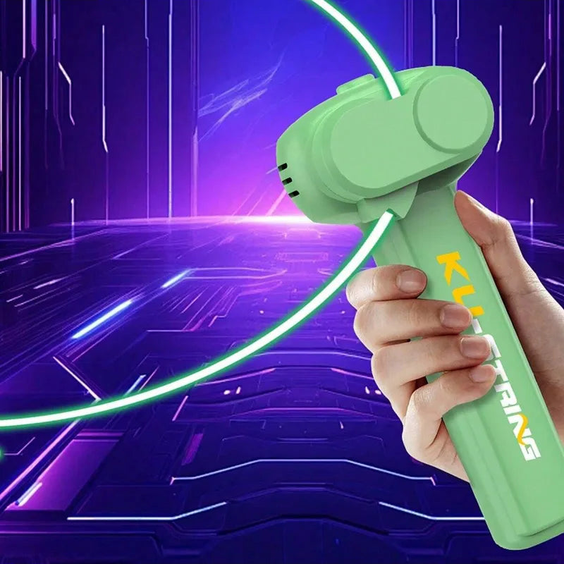 Launcher Loop Fidget Toy with Luminous Rope - Adjustable Speed Handheld Game for Kids & Adults