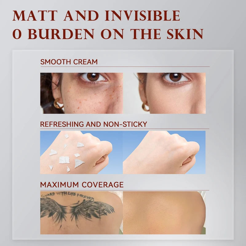 3-in-1 Sunscreen Concealer Foundation Cream - Light Texture, Flaw Cover & Long-Lasting Makeup