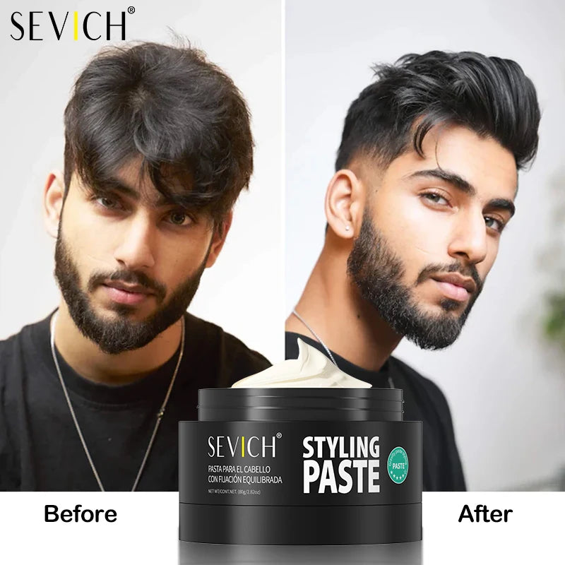 Long-Lasting Hair Wax Clay for Men with Strong Hold & Low Shine - 80g