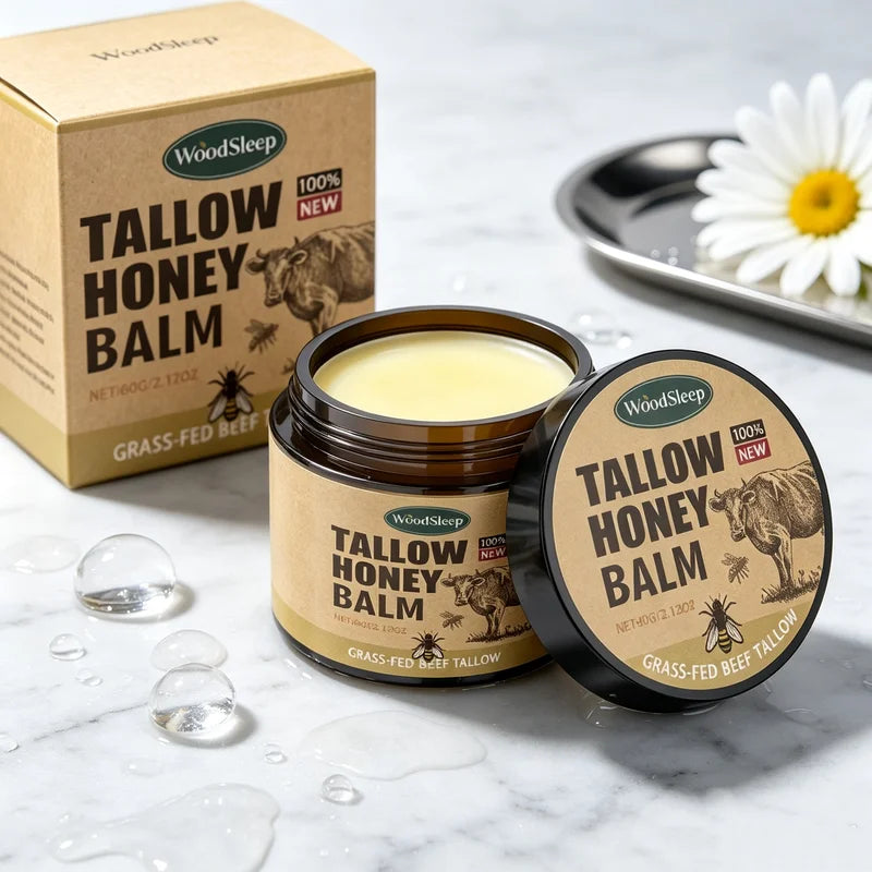Organic Beef Tallow and Honey Face & Body Moisturizer - Fast Absorption Balm