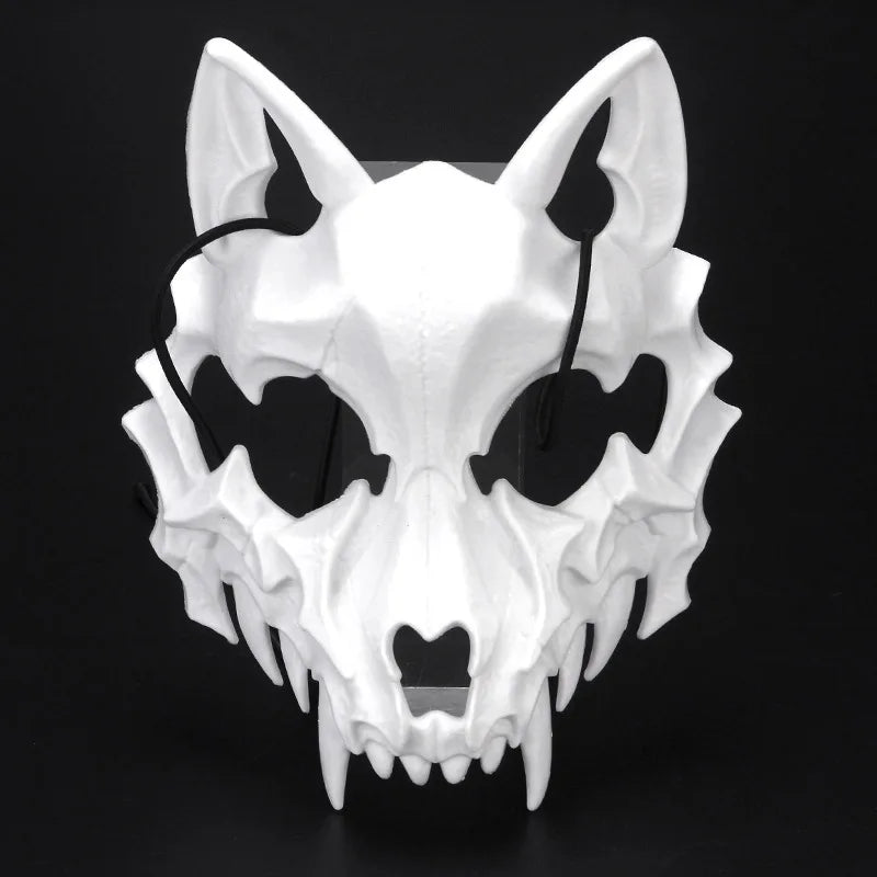 Halloween Half-Face Mask Cosplay Dragon Tiger Wolf Skull Mask for Performance