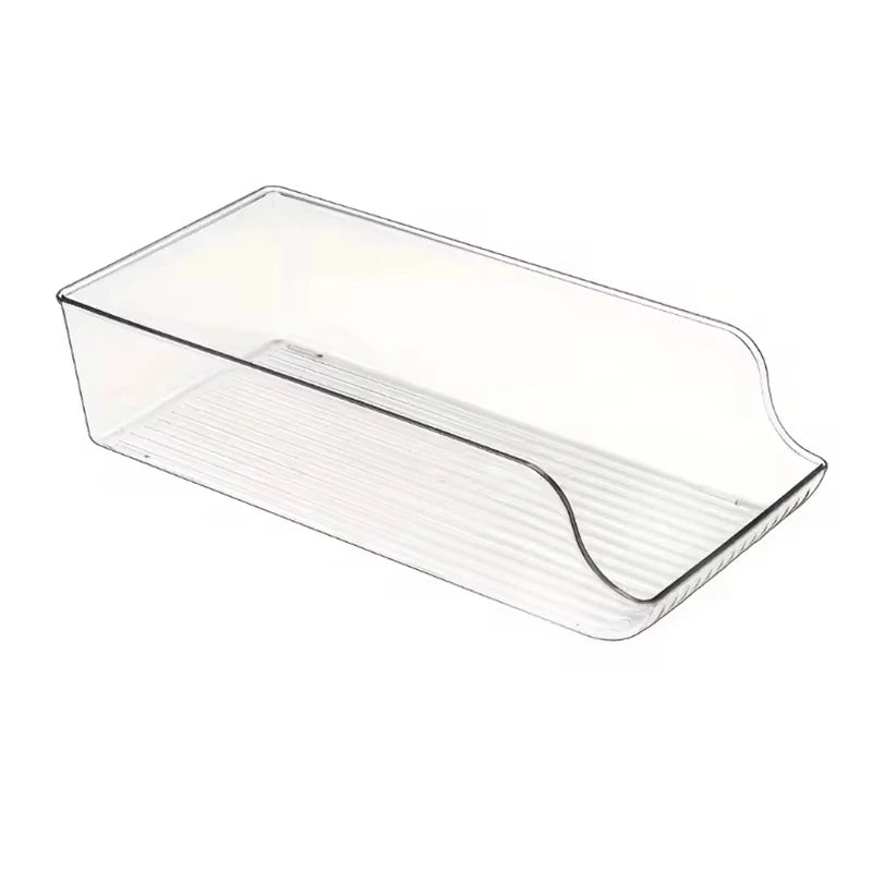 1/2 Tier Soda Can Dispenser for Refrigerator Stackable Drink Organizer, Clear Plastic