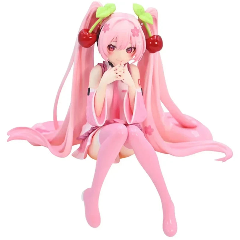 Hatsune Miku Anime Action Figure Toy - Pink Cherry Dress PVC Model for Kids & Collectors