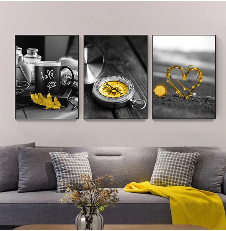 Nordic Canvas Wall Art Set - Landscape Black & White and Color Options