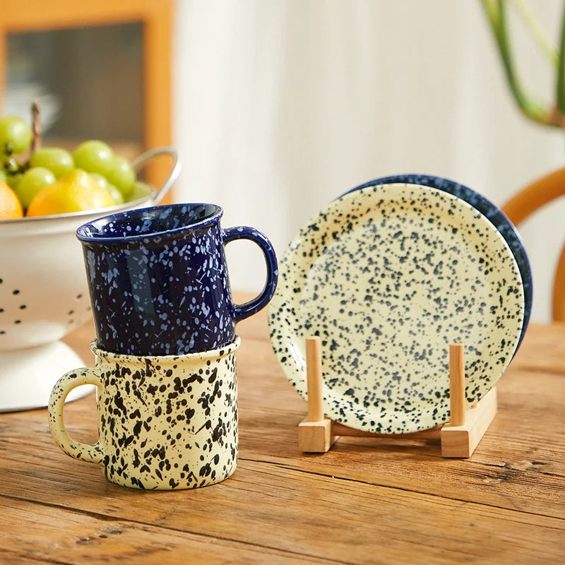 Color Painting Mug and Plate Set - Multiple Colors