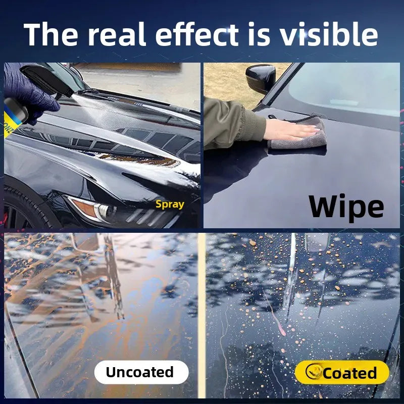 3-in-1 Ceramic Car Coating Spray - Nano Liquid Wax & Sealant for Vehicle Protection