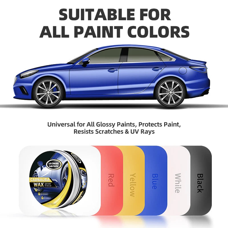 Car Wax Crystal Plating Set Waterproof Glossy Paint Coating for Vehicle Protection
