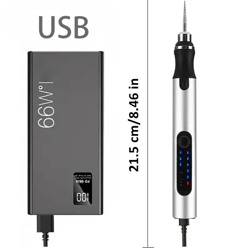 Mini Electric Engraving Pen Kit with 58/74/83 PCS Rotary Tools & USB Charging