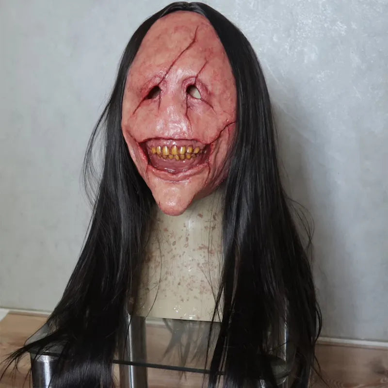Scary Demon Halloween Mask - Creepy Ghost Cosplay Prop for Themed Parties