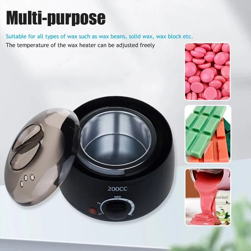 200ml Hair Removal Wax Heater for Body & Face, Fast Melting & Temperature Control