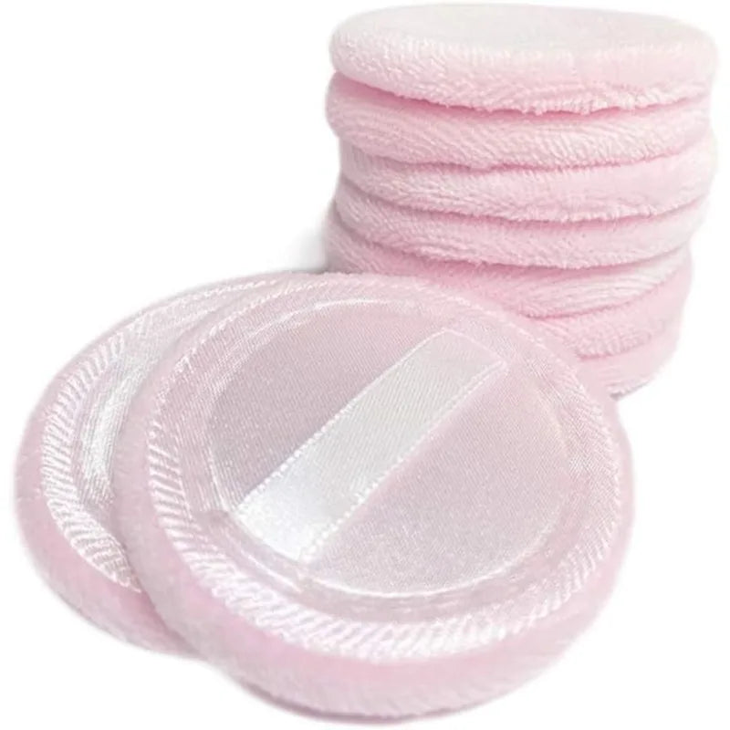 5pcs Makeup Powder Puff Set with Ribbon for Face and Loose Powder Application