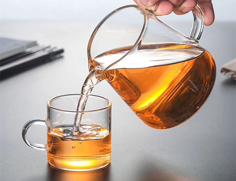 Heat-Resisting Glass Teapot Set with Infuser for Pu-erh Tea Brewing - Clear & Color Options