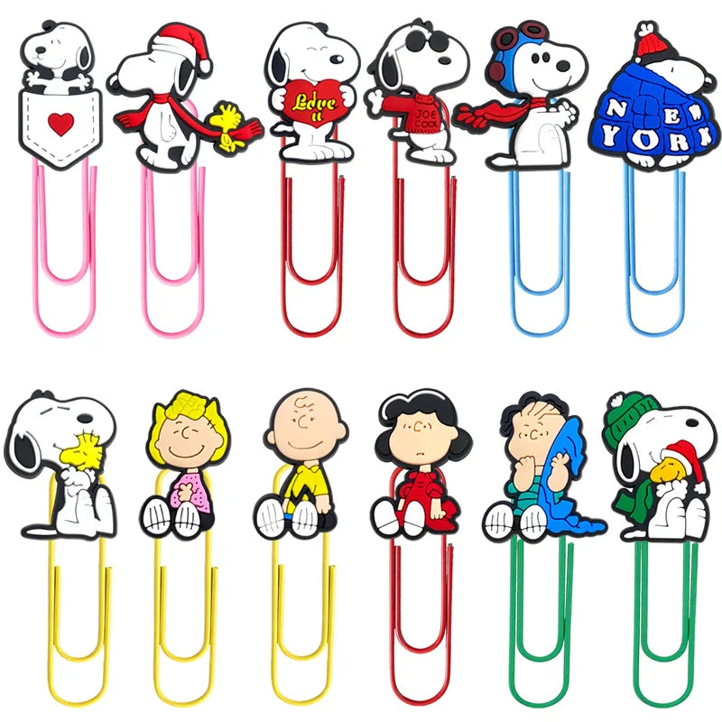 Cute Snoopy U-Shaped Clip Bookmark for Office & Creative Use