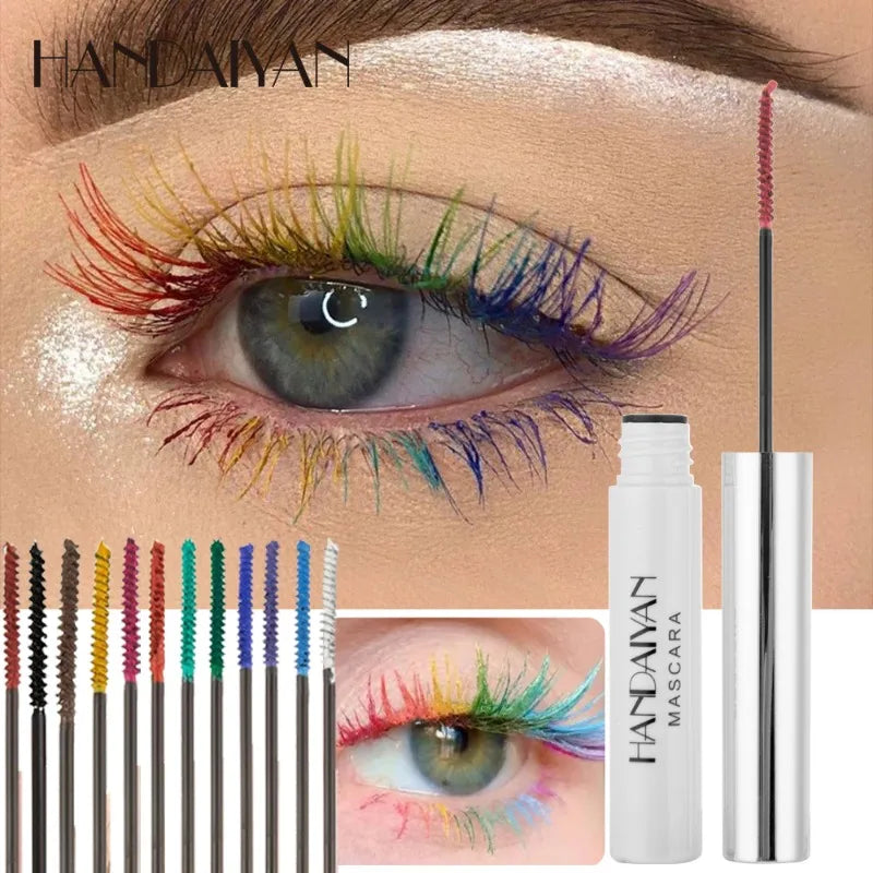 Color Waterproof Mascara - Fast Dry, Curly, Long-Lasting Eyelash Extension Makeup