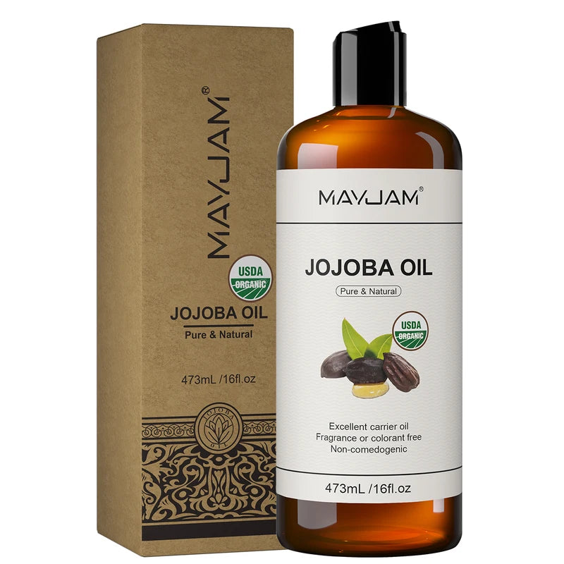 Organic Carrier Oil for Skin Hair Face Nails 473ml Cold Pressed Moisturizer