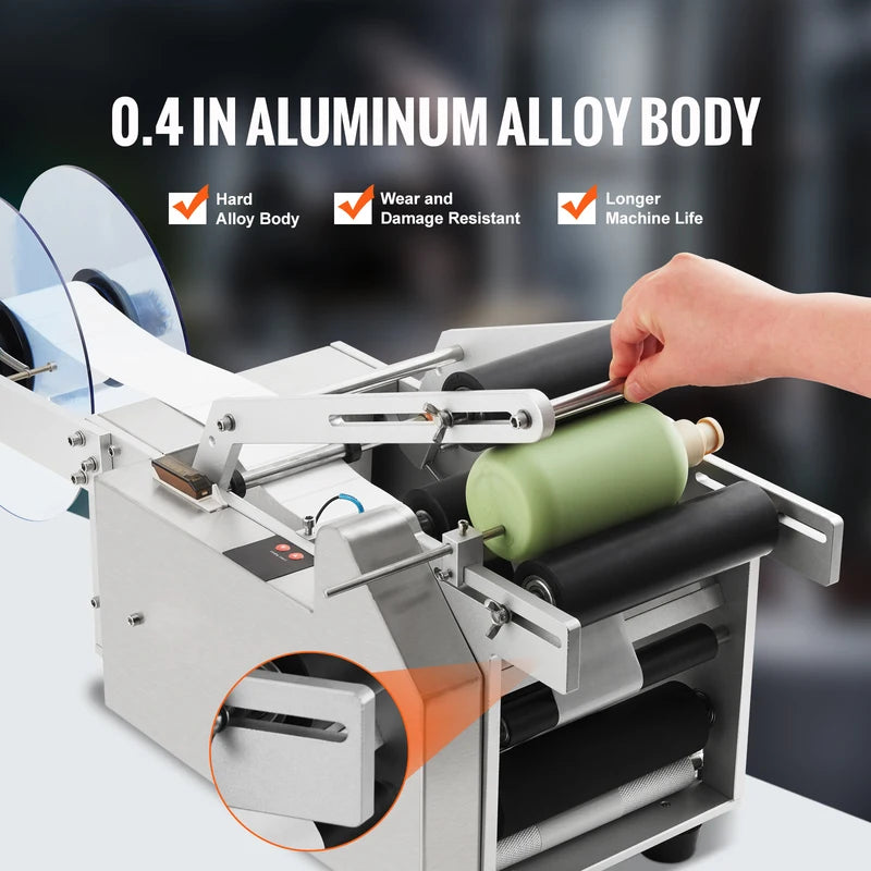 Semi-Automatic Round Bottle Labeling Machine 20-50 Pcs/Min Electric Applicator