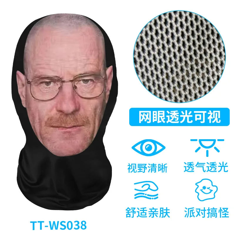 Full Face Mesh Mask for Cosplay and Hip Hop Fashion - Unisex Elastic Disguise