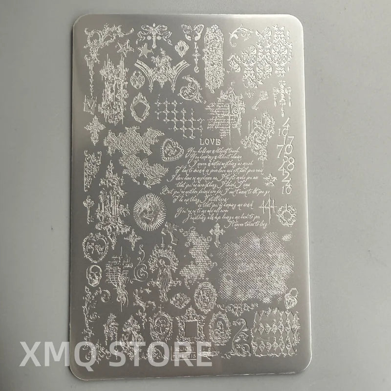 Nail Art Stamping Plates Set with Number & Letter Templates - Imageplate