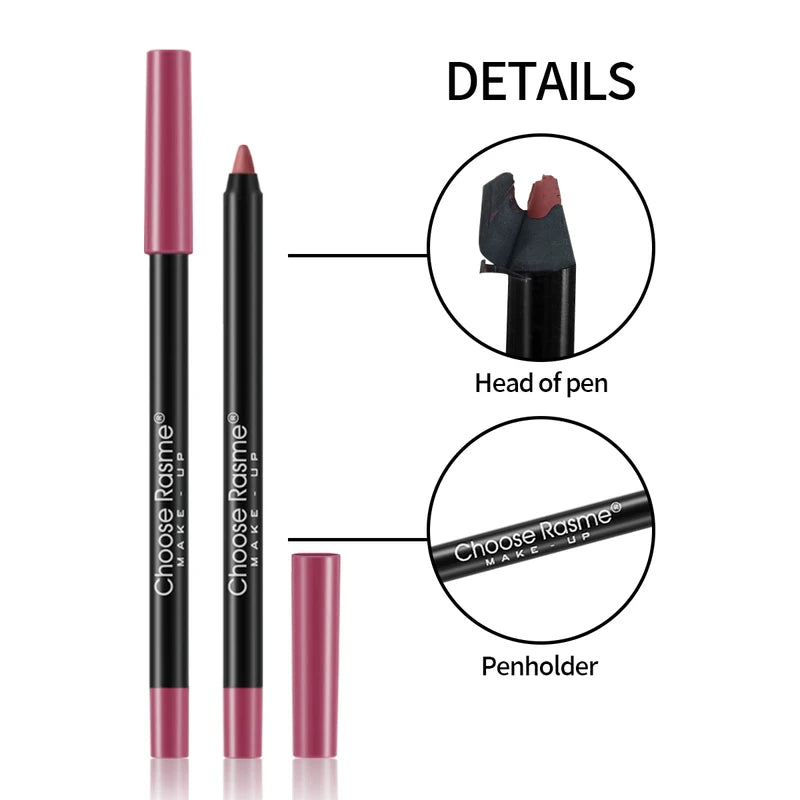 12-Piece Lip Liner Pencil Set Waterproof Matte Lipstick & Lip Tint