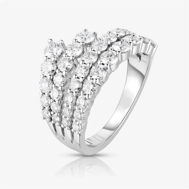 Women’s Silver Cubic Zirconia Wedding & Bridal Ring - Stylish Modern Jewelry