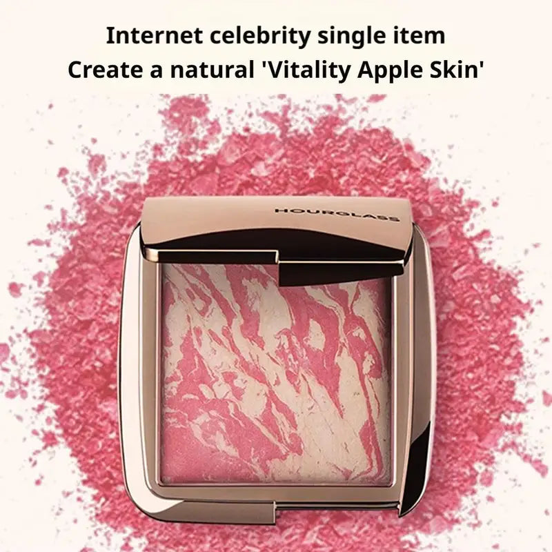 Natural Matte Blush - Hydrating Mineral Powder for Rosy Complexion, Multiple Colors