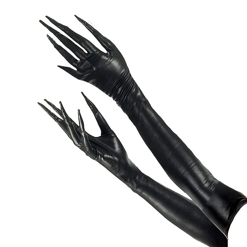 60cm Halloween Devil Claw Gloves Women's Cosplay Costume Prop for Masquerade Party