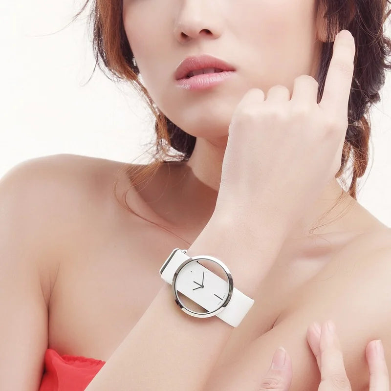 2PCS Women's White Pearl & Rhinestone Watch Bracelet Set - Quartz Jewelry
