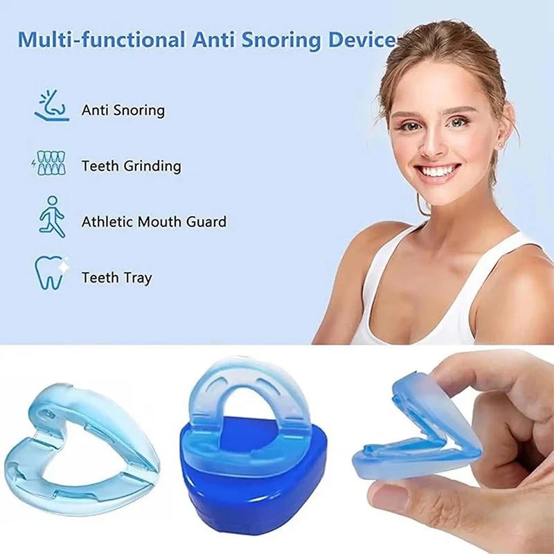 Universal Anti Snoring Mouthpiece Dental Guard with Double Layered Design for Teeth Grinding & Tongue Biting