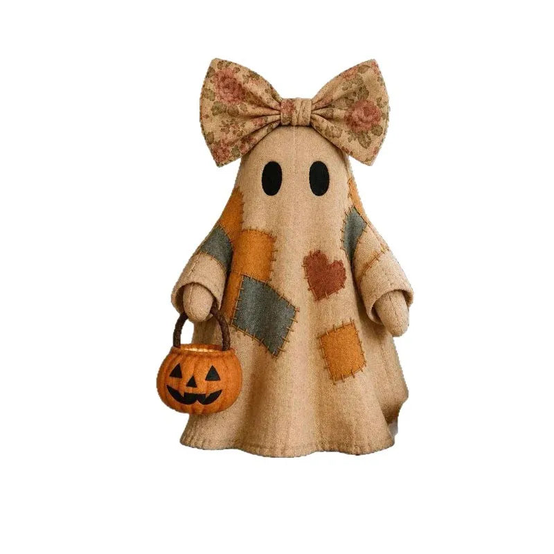 Halloween Ghost Patchwork Ornament Small Holiday Decor Gift