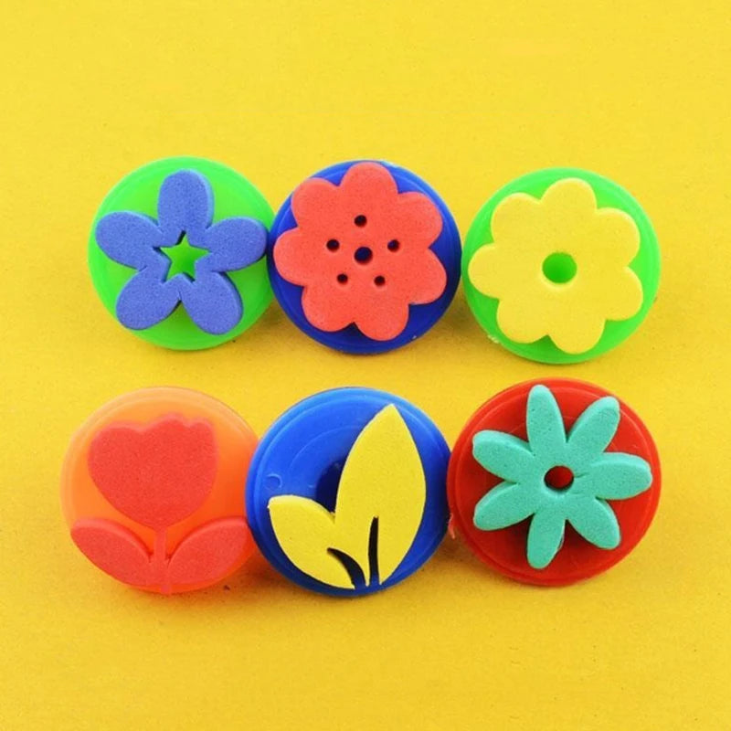 Set of 3-6 Painting Sponge Brushes for DIY Art and Craft Projects