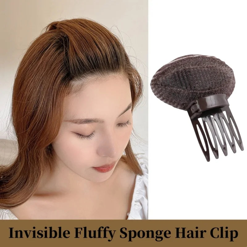 Fluffy Hair Clip with Volume-Boosting Pads - Invisible Styling Insert, DIY Hair Bump Up Comb