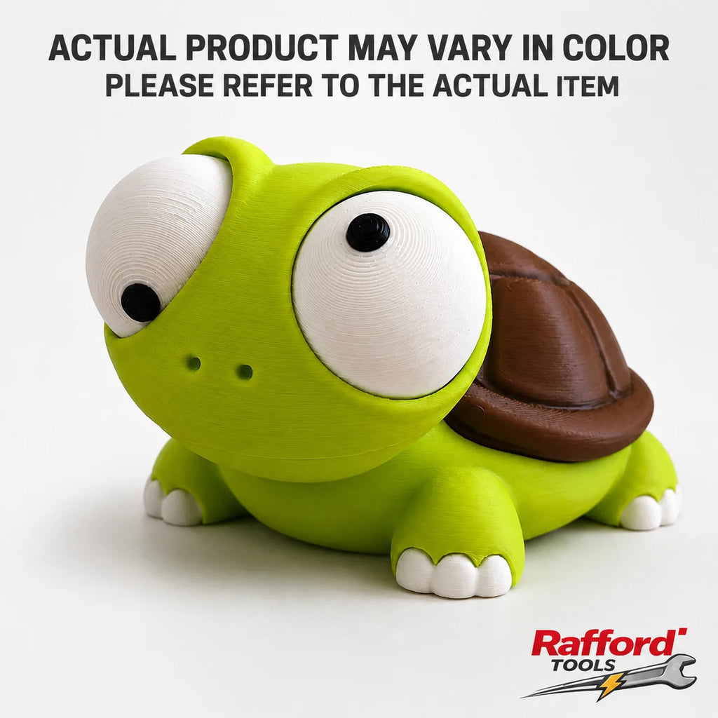 Cute Turtle Figurine - 3D Printed Animal Desk Ornament with Movable Eyes
