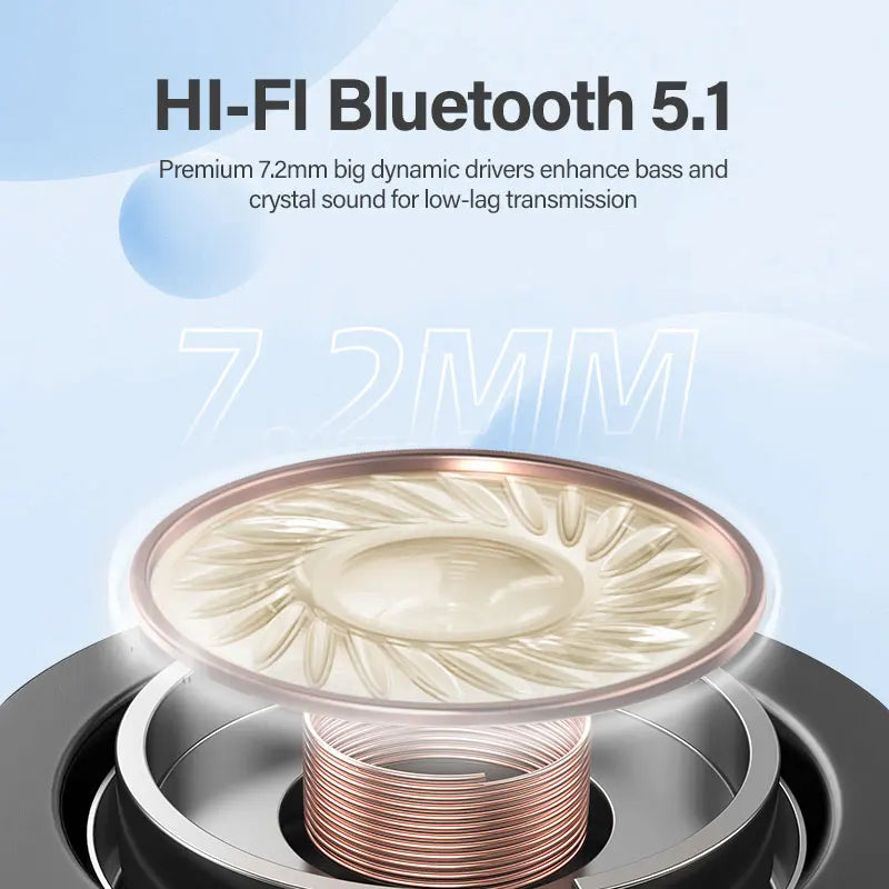 Wireless Earbuds with 40H Playtime, Noise Cancelling Microphones & Touch Control