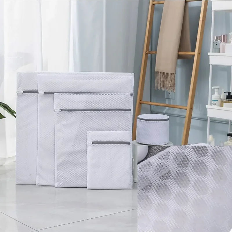 5Pcs Mesh Laundry Bags Set Durable Reusable Washing Machine Organizer Bags