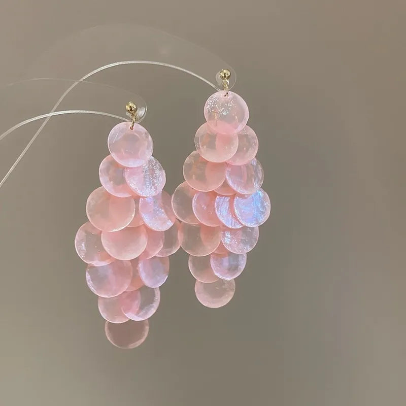 Elegant Shell Tassel Drop Earrings Women's Travel Jewelry Gift