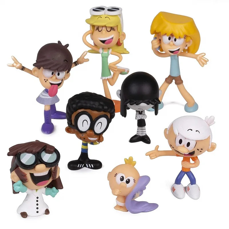 8pcs The Loud House Action Figures Set 5-8cm Collectible Toys