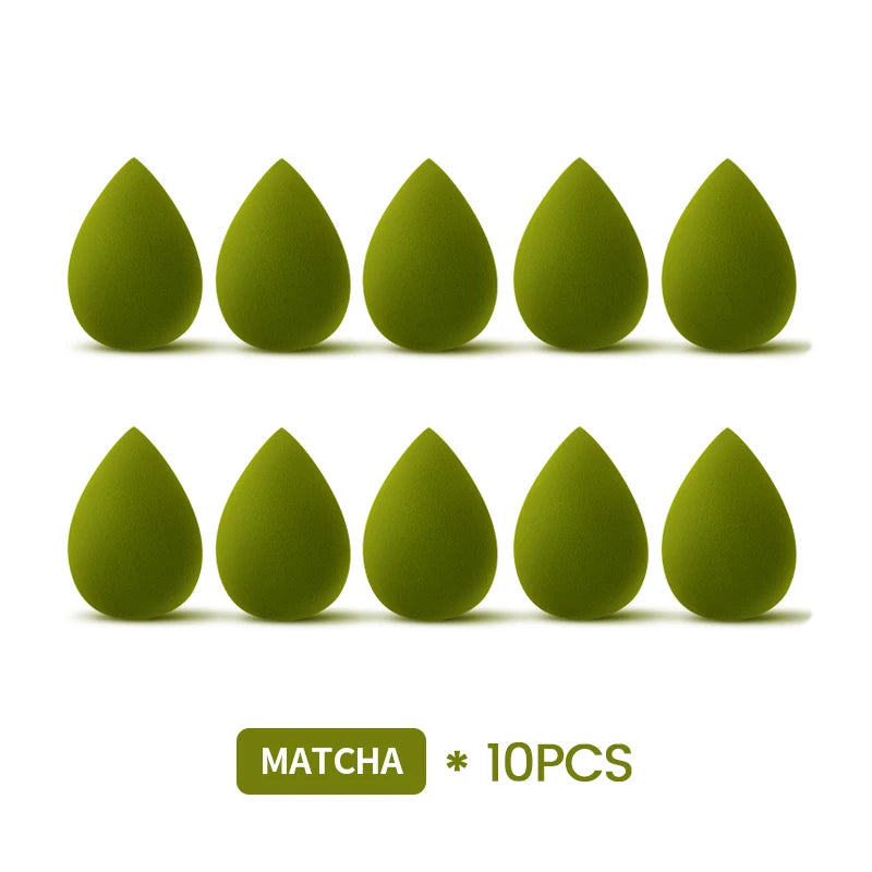 10-Pack Makeup Sponge Set Soft Colorful Cosmetic Puff for Foundation & Powder