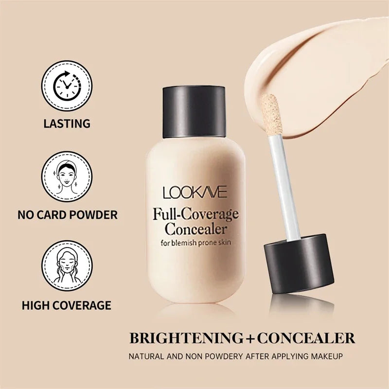 Liquid Concealer for Spot & Dark Circle Coverage - Waterproof & Lightweight