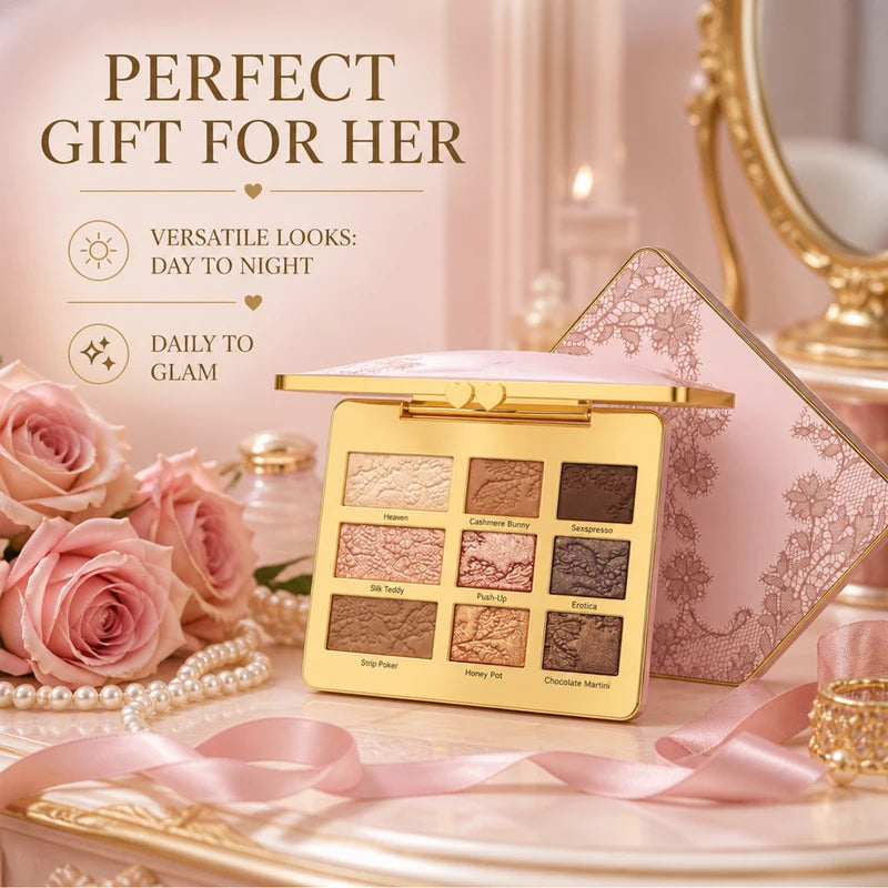 9-Color Eyeshadow Palette All-in-One Travel Makeup Kit for Day & Night Looks
