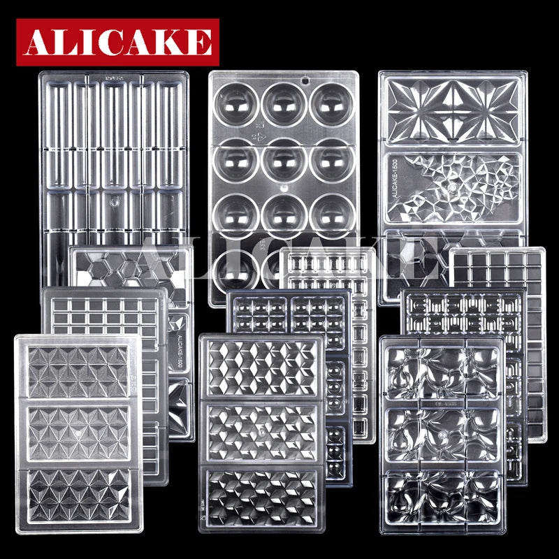 Polycarbonate Candy & Chocolate Molds for Baking and Confectionery - Multiple Colors