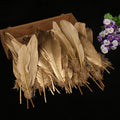 Golden Goose Feathers for Crafts & Decorations 15-20cm - 50/100pcs