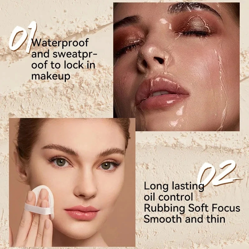 Matte Loose Face Powder - Skin Finishing Transparent Pink Nude Mineral Makeup