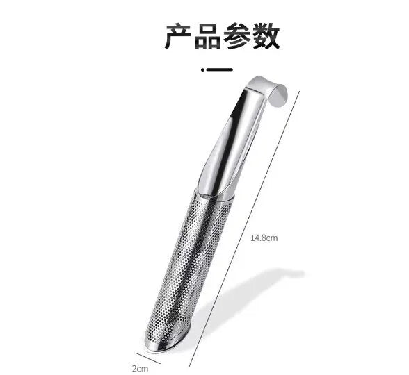 Stainless Steel Tea Infuser Filter for Loose Leaf Tea - Pipe Design, Long Handle, Reusable Brewer