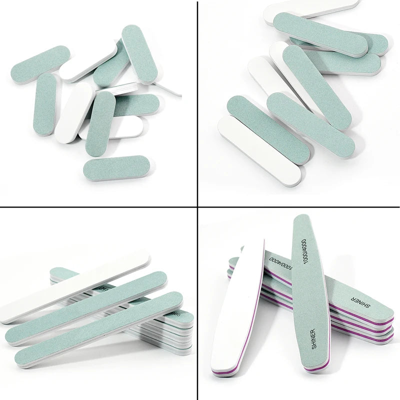 Double-Sided Nail Buffing Blocks Set - Polishing and Sanding Sponges for Manicure Pedicure