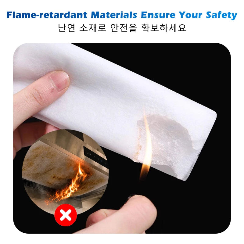 Disposable Range Hood Filter Paper - Oil & Smoke Absorbing Non-Woven Sheets