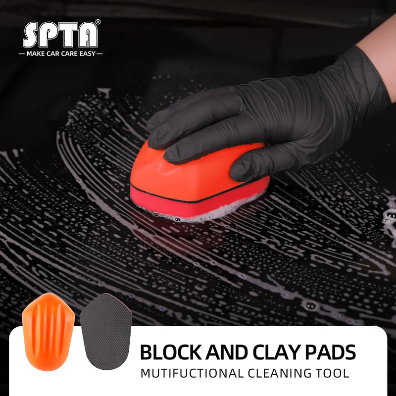 Car Paint Cleaner & Polishing Clay Bar Kit with Applicator Pads for Auto Detailing