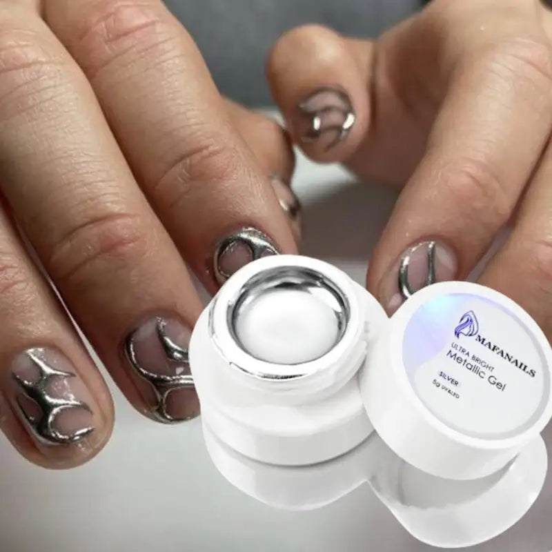 Metallic Nail Polish Set - 3D Chrome Mirror Finish for Manicure & French Art