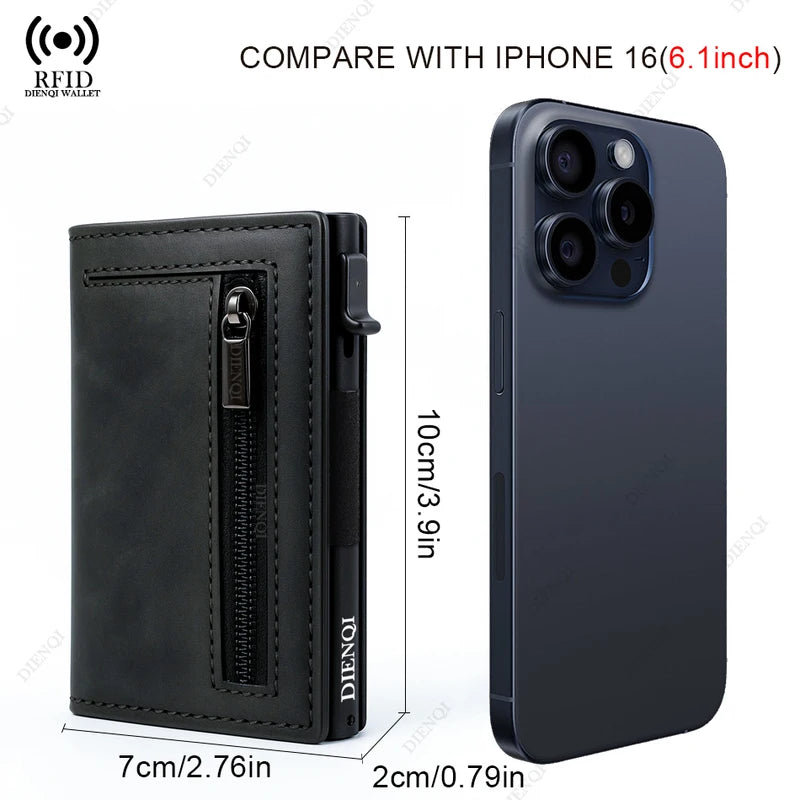 RFID Credit Card Holder Wallet for Men Slim Aluminum Minimalist Card Case