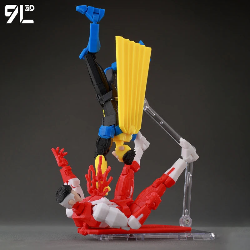 Superhero Action Figure Collectible Toy with Interchangeable Parts - 14cm