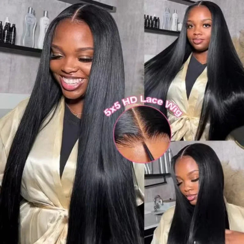 250% Density Brazilian Human Hair Wigs 13x4 13x6 Lace Front Pre Plucked Natural Hairline